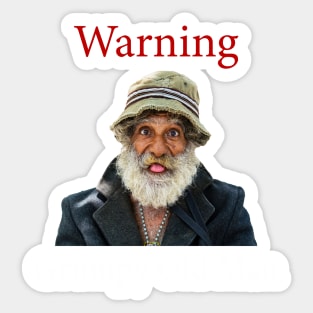 Warning, Grumpy Old Man Sticker